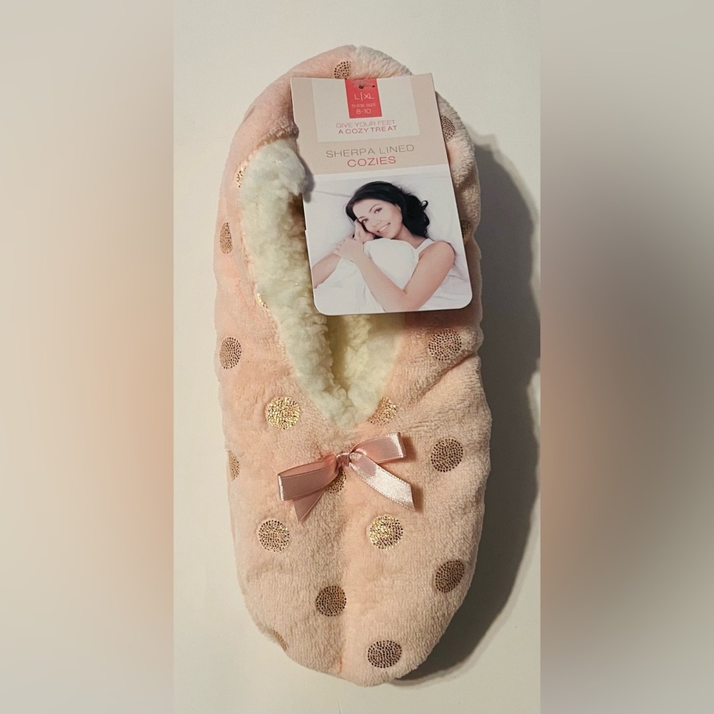 SHERPA Lined Feet Cozies Slipper Socks NEW!